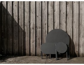 Czarny metalowy okrągły stół ø 70 cm Disc – Zone