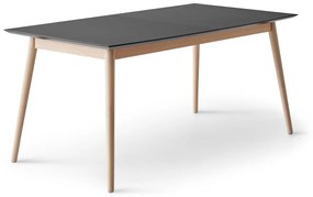 Czarno-naturalny rozkładany stół z czarnym blatem 100x210 cm Meza – Hammel Furniture