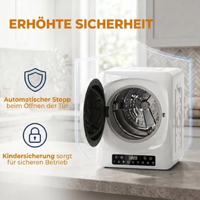 HOMCOM 1000 W kompaktowa suszarka wywiewowa z trybem Extra-suchy i ECO, ustawienia timera i temperatury, Biały | Aosom PL