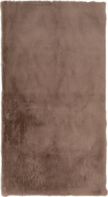 Dywan Futrzany Brązowy 70x130 cm Włochaty Miękki Dekoracyjny Antypoślizgowy