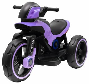 Baby Mix Motocykl elektryczny dla dzieci Policja, fioletowy