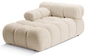 Beżowy moduł sofy z materiału bouclé (lewostronny) Bellis – Micadoni Home