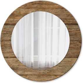 Lustro dekoracyjne okrągłe Stare drewno