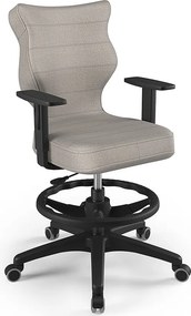 Obrotowe krzesło do biurka Duo Black rozmiar 5 (146-176,5 cm) z podnóżkiem