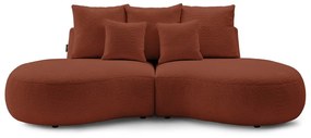 Ceglasta sofa z materiału bouclé 260 cm Saint-Germain – Bobochic Paris