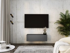 Zawieszana szafka pod telewizor, 100 x 34 x 32 cm, antracyt