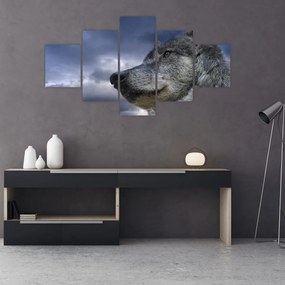 Obraz - Głowa wilka (125x70 cm)