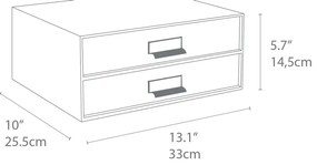 Zielony kartonowy organizer z szufladką Birger Canvas Paper Laminate – Bigso