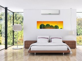 Obraz - Serce w koronach drzew (170x50 cm)