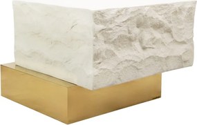 Designerski stolik dekoracyjny Gilda 65, beżowy/złoty