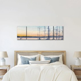 Obraz - Żeglarstwo, akwary (170x50 cm)