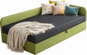 Tapczan młodzieżowy szary + zielony T5-F09