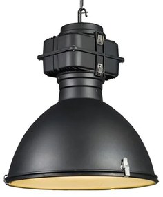 Inteligentna lampa wisząca w stylu industrialnym czarna 53 cm w komplecie z żarówką A60 Wifi - Sicko