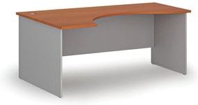 Ergonomiczne biurko  PRIMO GRAY, 180x120 cm, lewe, szary/wiśnia