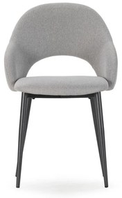 Jasnoszare tapicerowane krzesła zestaw 2 szt. Lia – Marckeric