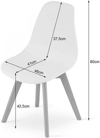 Komplet czarnych nowoczesnych minimalistycznych krzeseł 4 szt. - Lajos