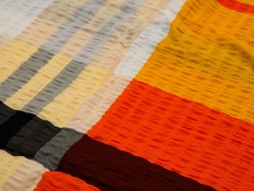 PrzytulneMieszkanie.pl PrzytulneMieszkanie.pl Pościel z kory z bawełny Renforcé ORANGE KUBE kolorowa Rozmiar pościeli: 70 x 90 cm | 140 x 200 cm