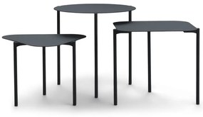 Metalowe okrągłe stoliki zestaw 3 szt. 46.5x46.5 cm Do-Re-Mi – Spinder Design