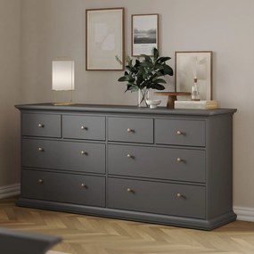 Szeroka komoda Paris 4+4 kolor szary