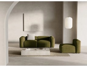Zielona sztruksowa sofa 224 cm Bergano – Cosmopolitan Design