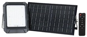 LED Naświetlacz solarny LED/15W/3,7V IP65 4000K czarny + pilot