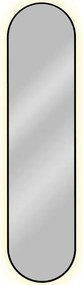 Czarne Industrialne Lustro Led 155X40 Cm F1-W73