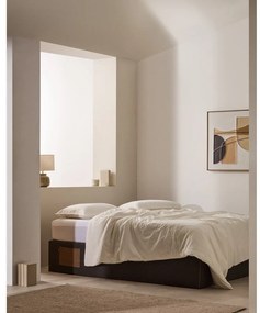Czarne tapicerowane łóżko dwuosobowe ze schowkiem 180x200 cm Matters – Kave Home