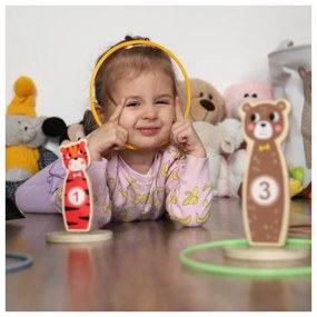 Tooky toy drewniana gra zręcznościowa rzut do celu zwierzątka 15 el.