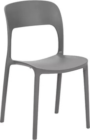 Zestaw 4 szarych krzeseł z polipropylenu - FUERTEVENTURA