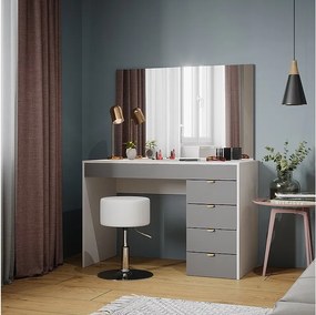 Stół toaletowy biały/szary/szary 115x55x76 elise