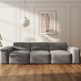 Szara sztruksowa sofa 285 cm Villet – Rodier
