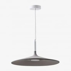 Lampa Sufitowa Wisząca Ø50 Cm Led Kaula Biała - Jasnoszary - Sklum