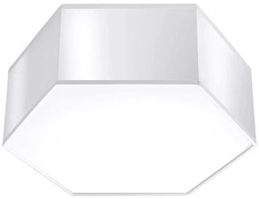 Biały nowoczesny plafon sześciokąt 11,5 cm - S747-Almos