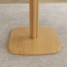 HOMCOM Stół jadalniany, 70 x 70 cm stół kuchenny dla 4 osób z drewna kauczukowego do kuchni, jadalni, naturalny | Aosom PL