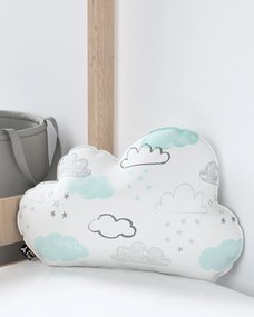 Poduszka Soft Cloud kolor biały tkanina wzorzysta