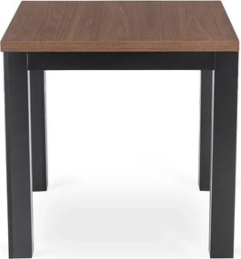 Stół Kwadratowy Rozkładany MAX 80-160 cm Orzech Nicea/Czarny Loft