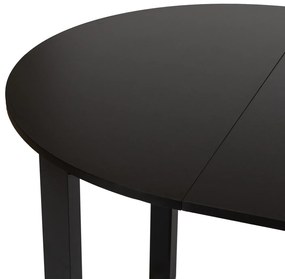 Stół Okrągły Rozkładany HARRY 102-142 cm Czarny Nowoczesny