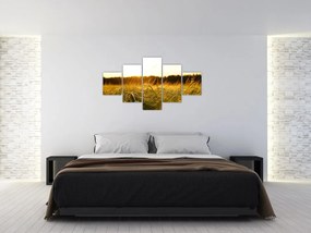 Obraz zroszonej trawy (125x70 cm)
