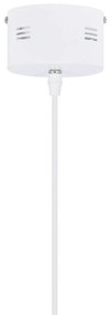 Biała lampa wisząca LED z metalowym kloszem Lund – Candellux Lighting