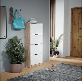 Wywrotka do butów sonoma/biały 59x22x137 luca