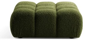 Zielony podnóżek modułowy z materiału bouclé Bellis – Micadoni Home