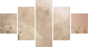 Obraz - Różowa pełnia księżyca (125x70 cm)