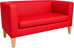 Sofa Monaco : Kolor nogi - Drewno, Kolor tkaniny - EKO-SKÓRA - 15D, Typ tkaniny - Eko-skóra , Wysokość nogi - 20 cm