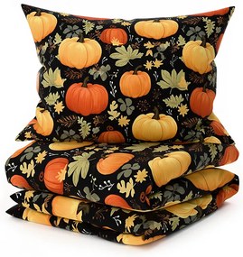 PrzytulneMieszkanie.pl PrzytulneMieszkanie.pl Pościel z mikrofibry ORANGE PUMPKINS kolorowy Rozmiar pościeli: 2 szt 70 x 90 cm | 200 x 220 cm