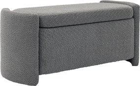HOMCOM Ławka z Przestrzenią do Przechowywania Ławka Przedpokojowa na Buty, Wyściełana, 105 cm x 44 cm x 45,5 cm. Szara