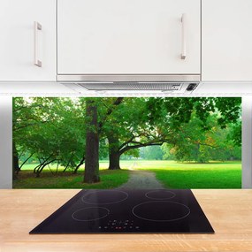 Szkło do Kuchni na Ścianę Aleja w Cieniu Drzew