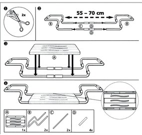 Regulowane siedzisko wannowe Spirella, szare, 50-65 cm