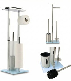 Stojak na papier toaletowy i szczotkę do WC z półką na telefon HYLLA,  65 cm