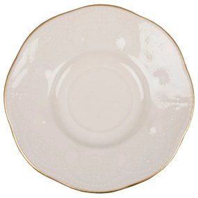 Zestaw 6 porcelanowych filiżanek na kawę ze spodkami Stitched