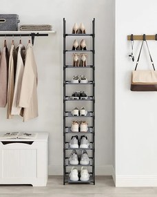 Regał na buty 33x33x173 cm szary